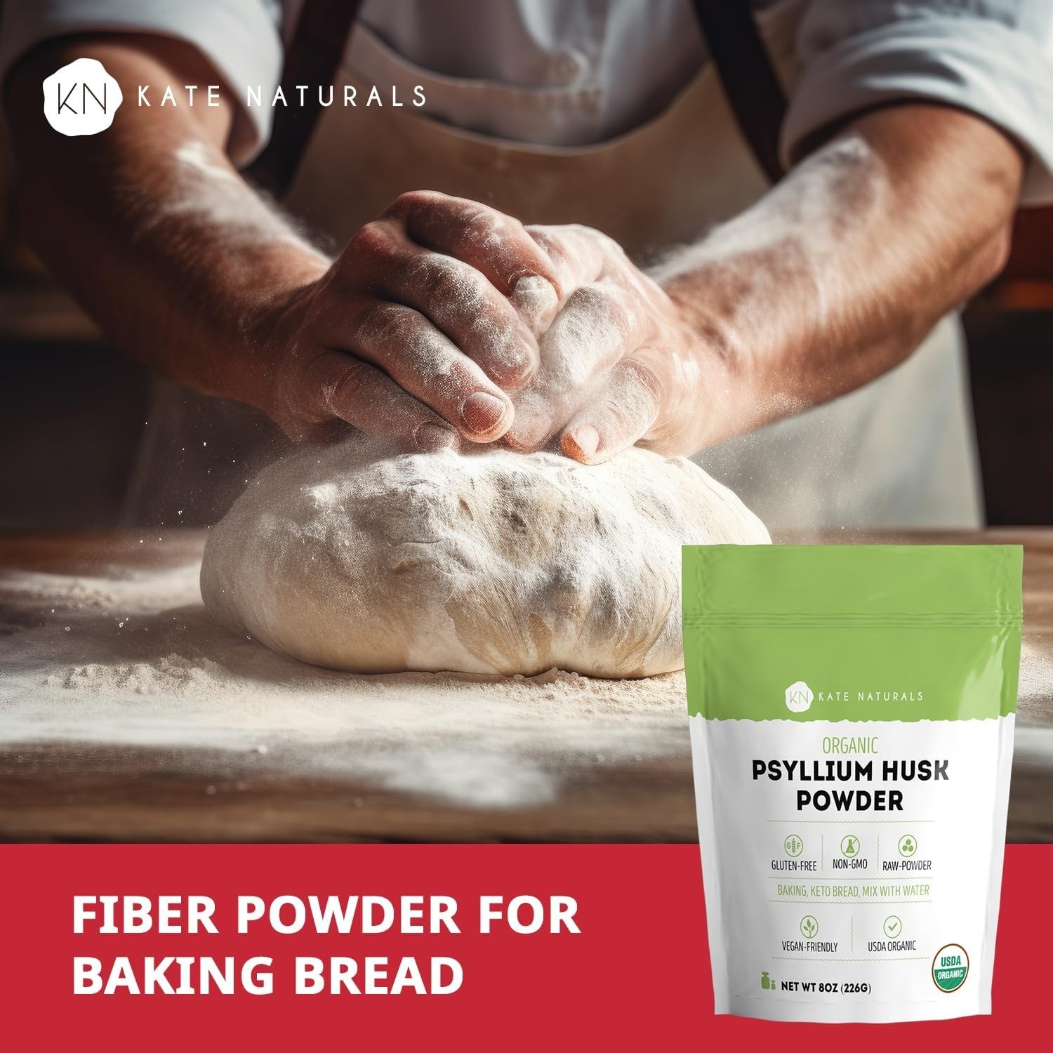 Psyllium Husk Powder for Fiber, Digestion & Baking Bread. Mixes Easily with J…