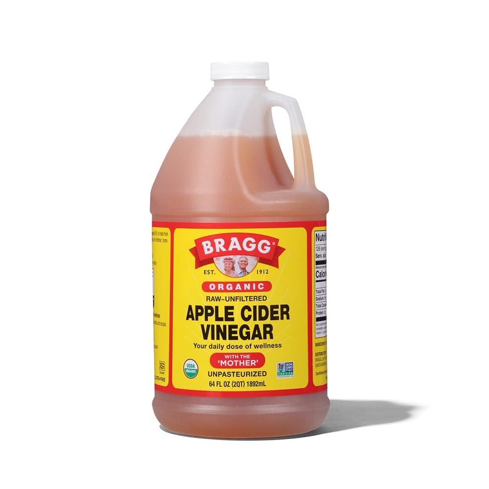 Bragg Organic Apple Cider Vinegar with the Mother, 64 fl oz – Raw and Unfiltered