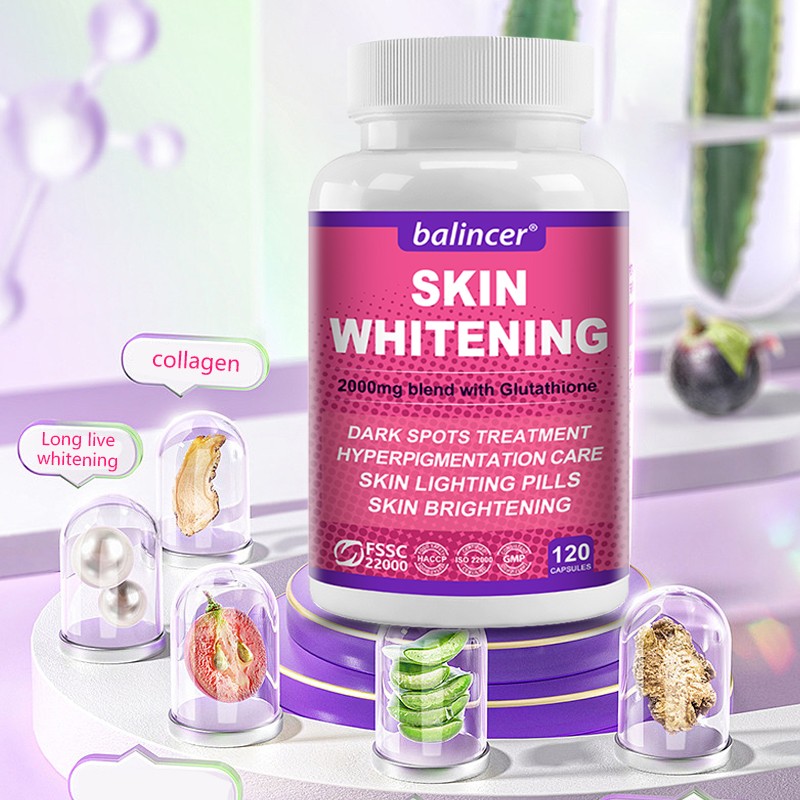 120ct L-Glutathione Capsules 2000MG Natural Anti-Aging Skin Whitening Supplement