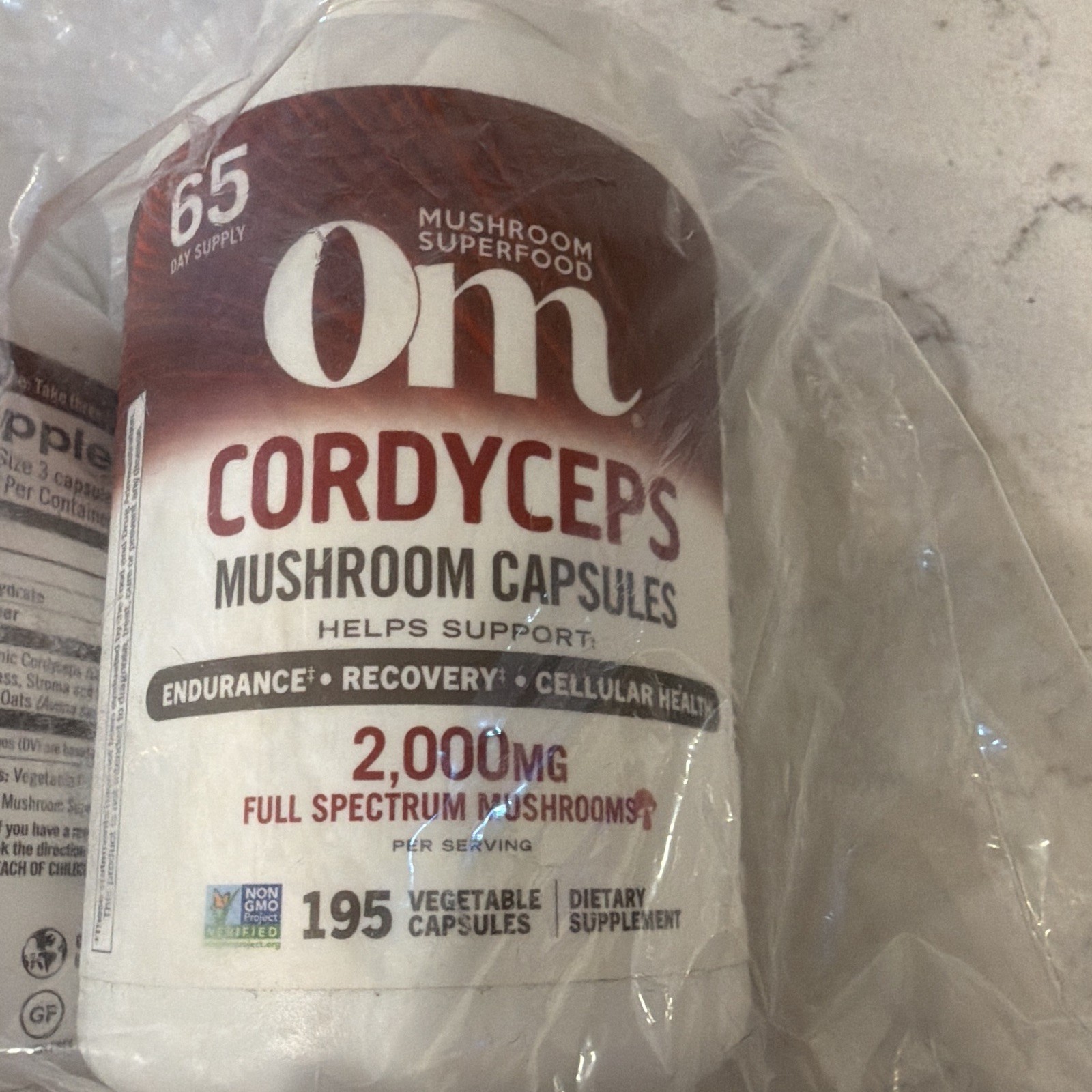 Om Mushroom Superfood Cordyceps Mushroom Capsules 2,000mg, 195 Count Set of 2