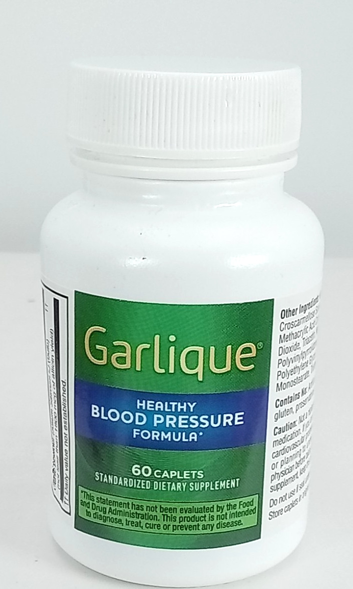Garlique Healthy Blood Pressure Supplement 60 Caplets Exp 2028+