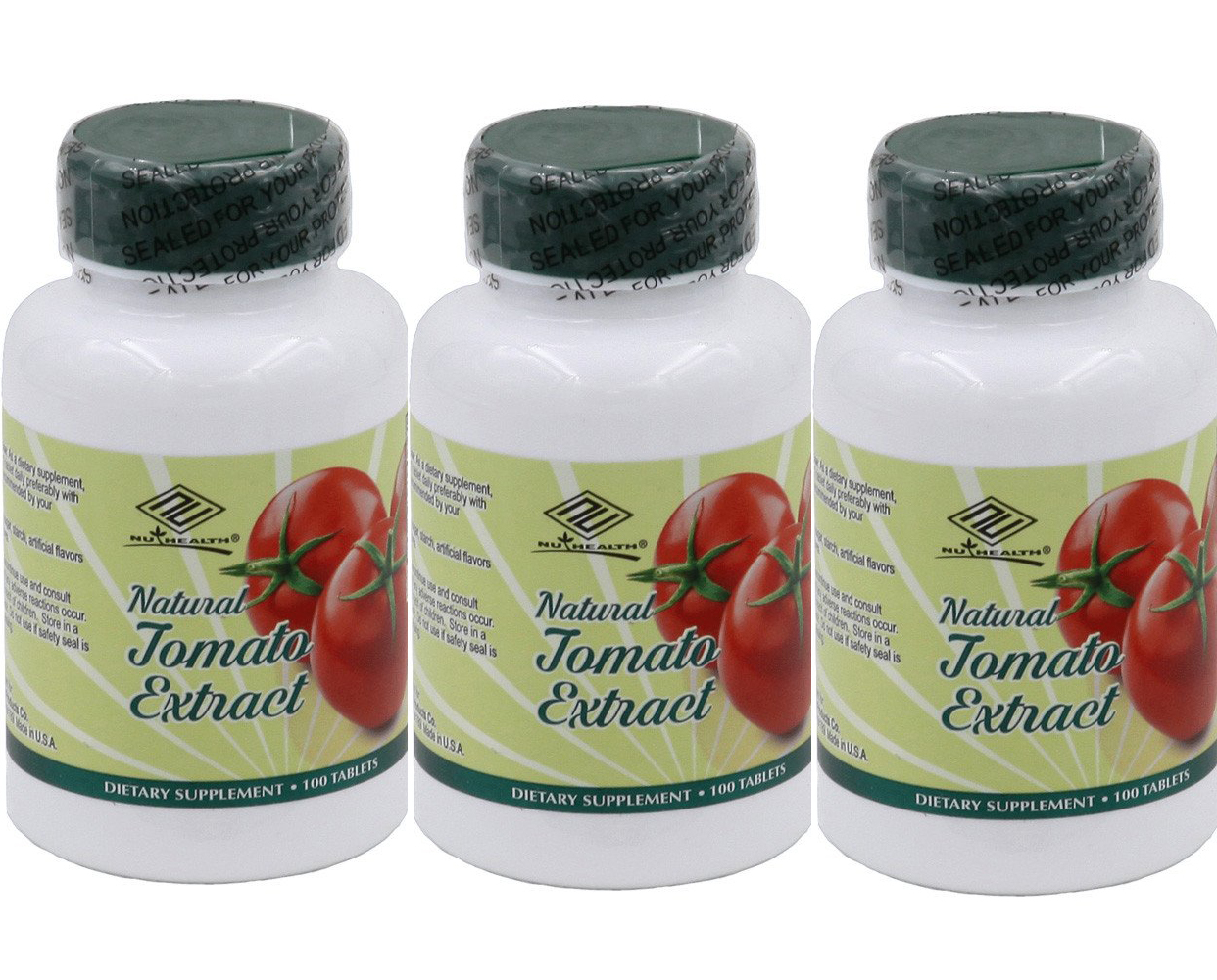 3 Natural Tomato Extract with Lycopene selenium Antioxidant 100 tablets/bottle