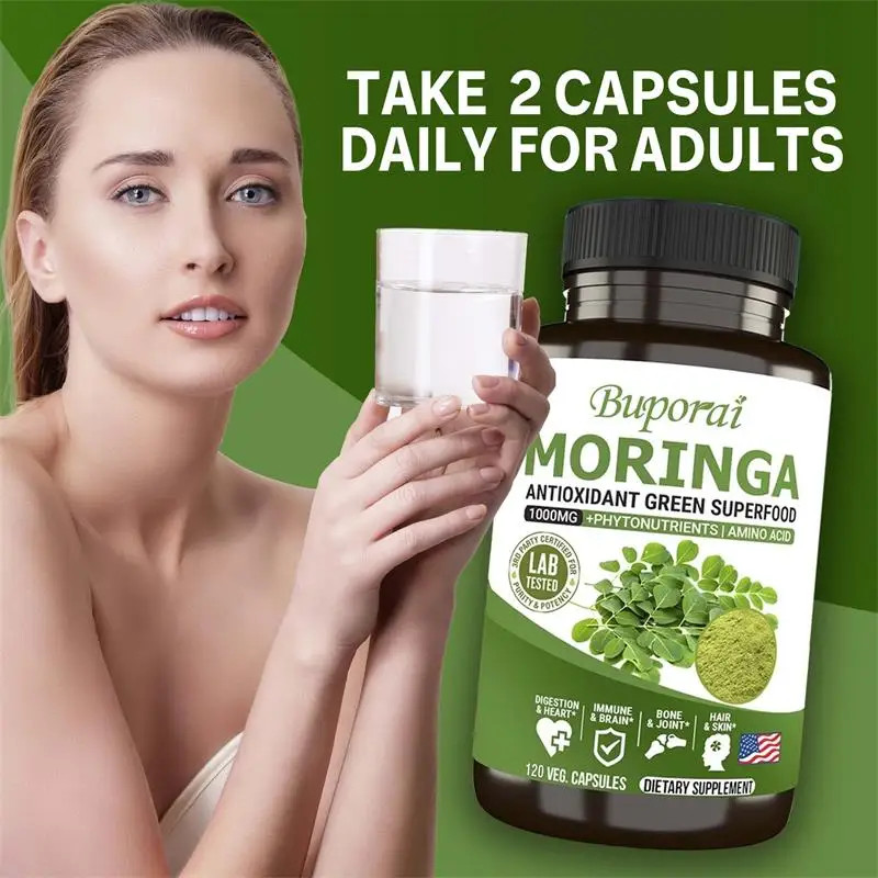 Moringa 240pcs,Supports Cell Repair, Promotes Joint, Bone and Skin Health,Energy