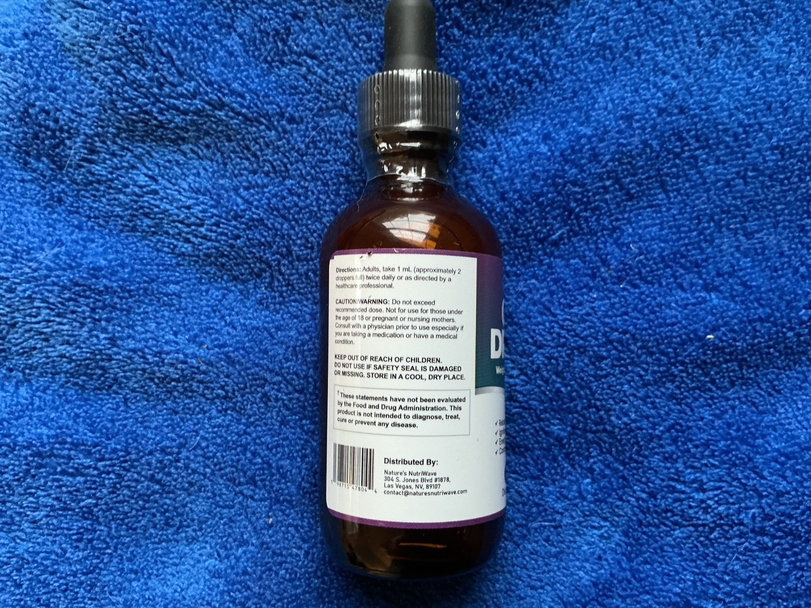 GUT DROPS Supplement by Nature’s NutriWave (2oz) glass bottle