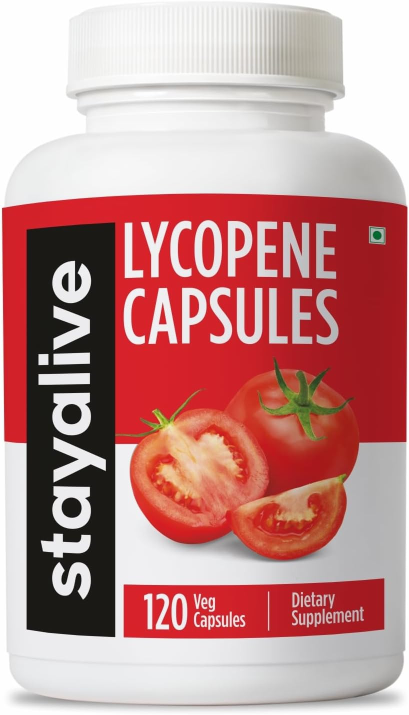 STAY ALIVE Lycopene Supplement for Men 60Mg, Natural Tomato Extract Powder, 120