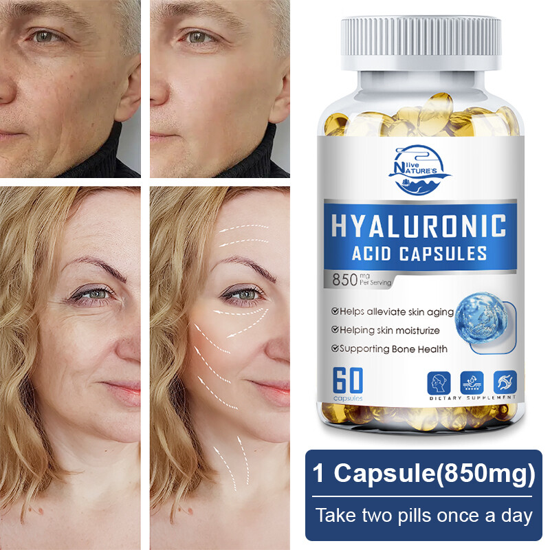Hyaluronic Acid with Biotin Vitamin C Anti Aging Wrinkle Skin Health Support