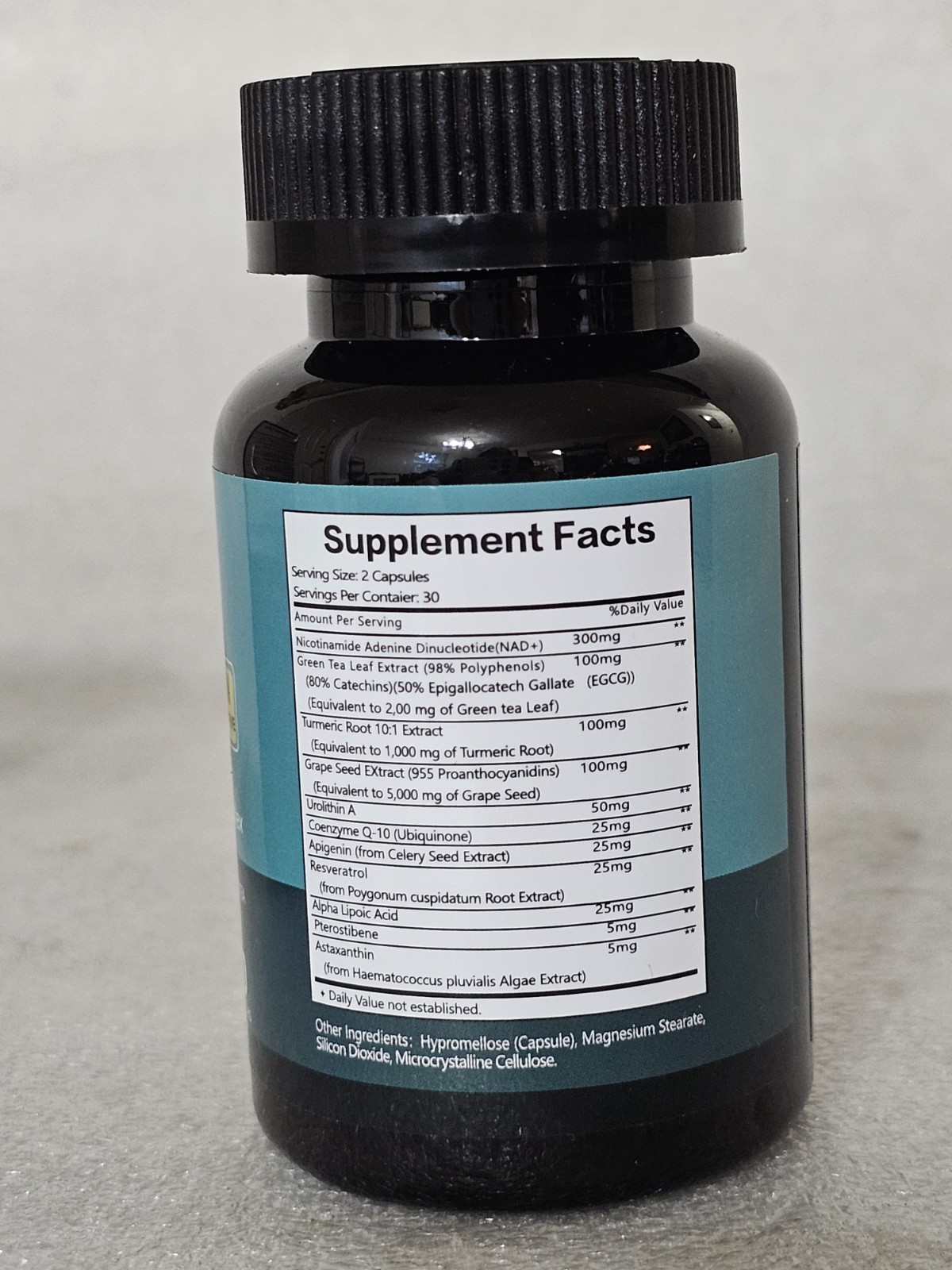NAD+ MNM Alternative with Resveratrol, Nicotinamide Riboside, Quercetin, 60 Caps