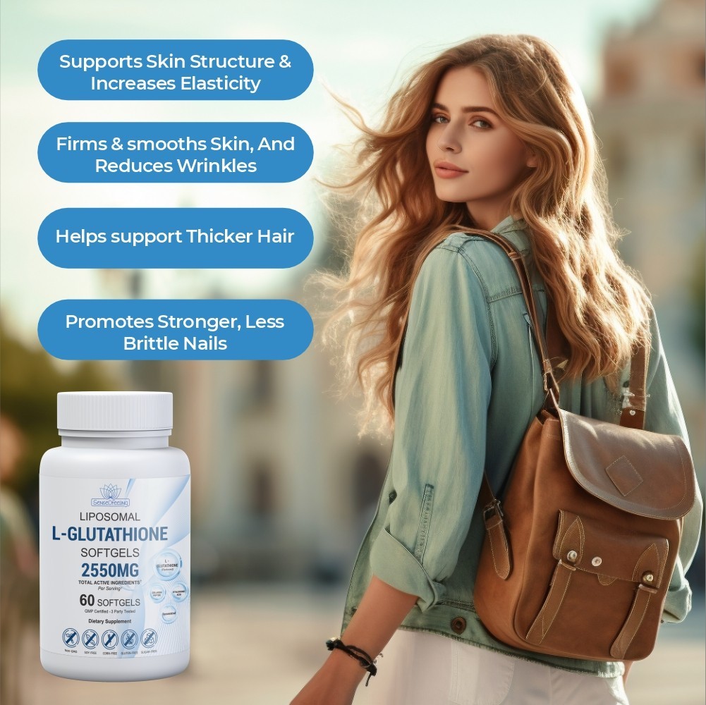 Liposomal L-Glutathione Supplement 2250mg Collagen Resveratrol Hyaluronic 2 Pack