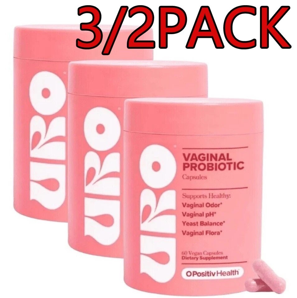 3PACK URO O Positiv Vaginal Probiotics for Women pH Balance W/ Prebiotics