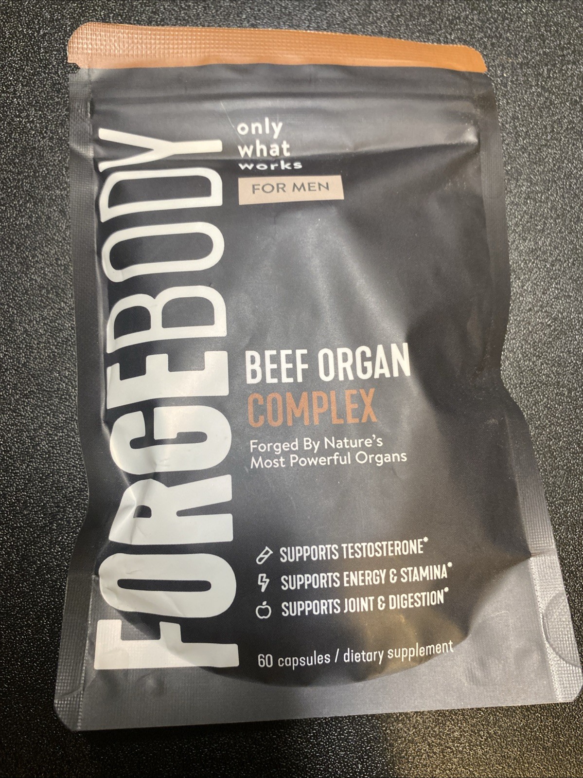FORGEBODY® Beef Organ Complex Capsules [1 Month] – 1 Count (Pack of 1), Brown