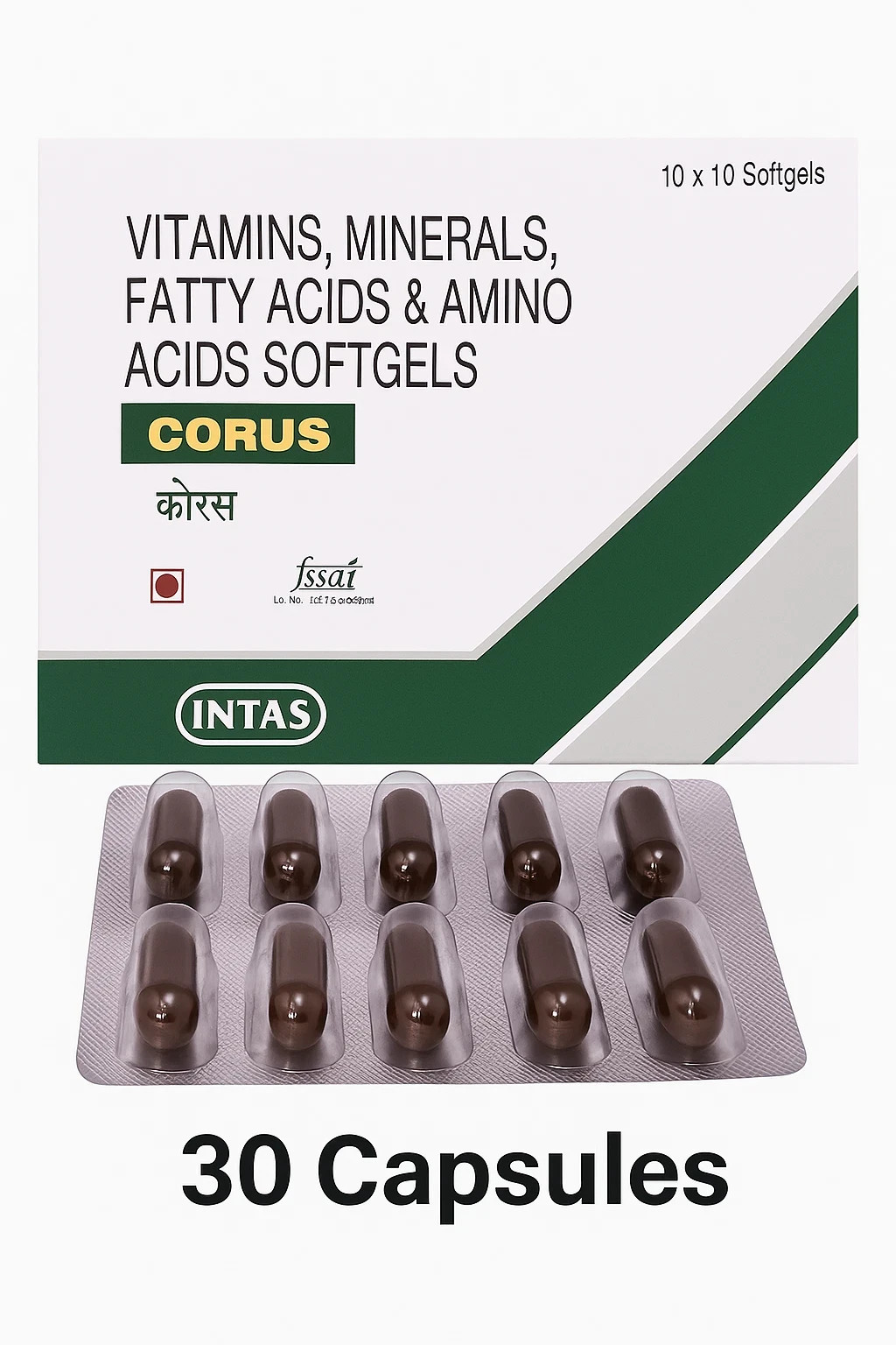Charak Corus Soft Gelatin Capsules – ( 30 Caps ) for General Health & Well‑Being
