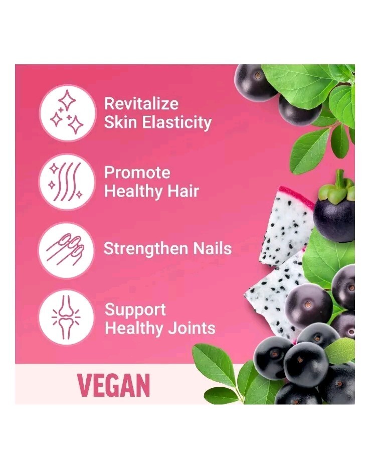 Force Factor Collagen Boosting Superfoods Biotin, Hyaluronic Acid, Bamboo Chews