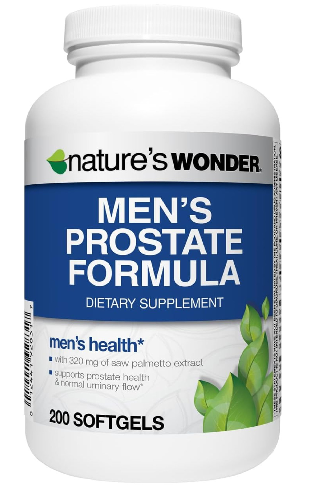 Nature’s Wonder Men’s Prostate Formula with Saw Palmetto, Beta-Sitosterol & Lyco