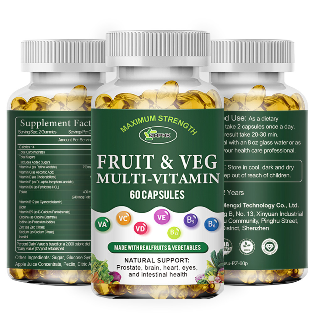Fruits and Veggies 60 Softgels Balance of Daily Nature Fruits & Vegetables Caps