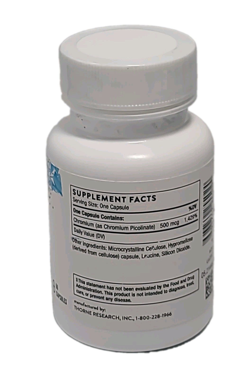 Thorne Chromium Picolinate 60 CAPSULES • NEW SEALED EXP : 8/2027+