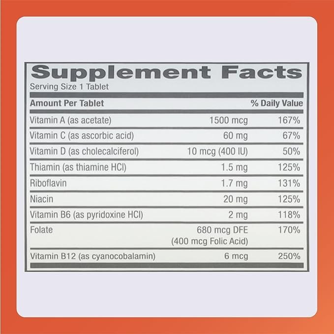3 X Rugby Multivitamin Vitamin Supplement 1000ct (Total 3000) NEW/SEALED