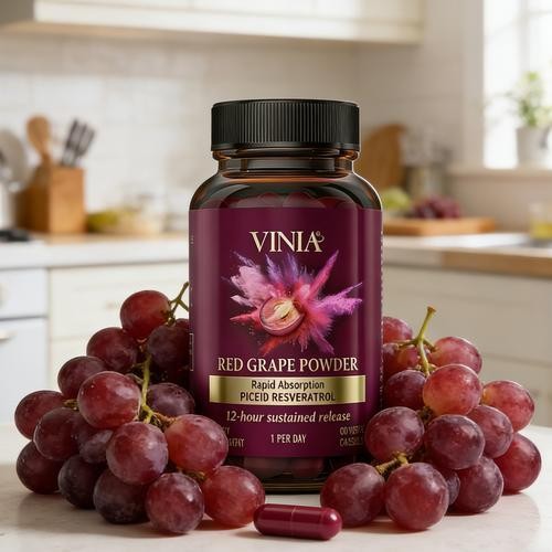 【VINIA】 Piceid Resveratrol Health Nutritional Supplement Non-GMO, 60ct