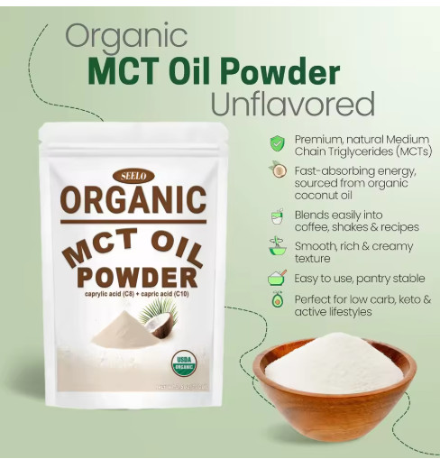 New Healthcare Mct Oil Powder C8+C10 Organic Coconut Oil Powder Mct Powder