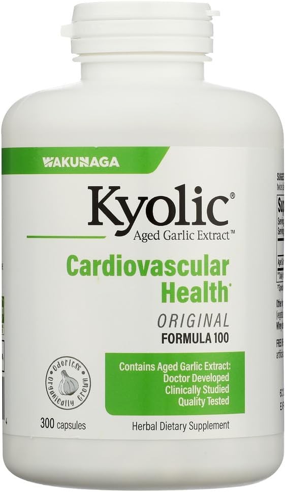 Kyolic Garlic Formula 100 Original Cardiovascular Formula Capsules 300 Ct 2PK