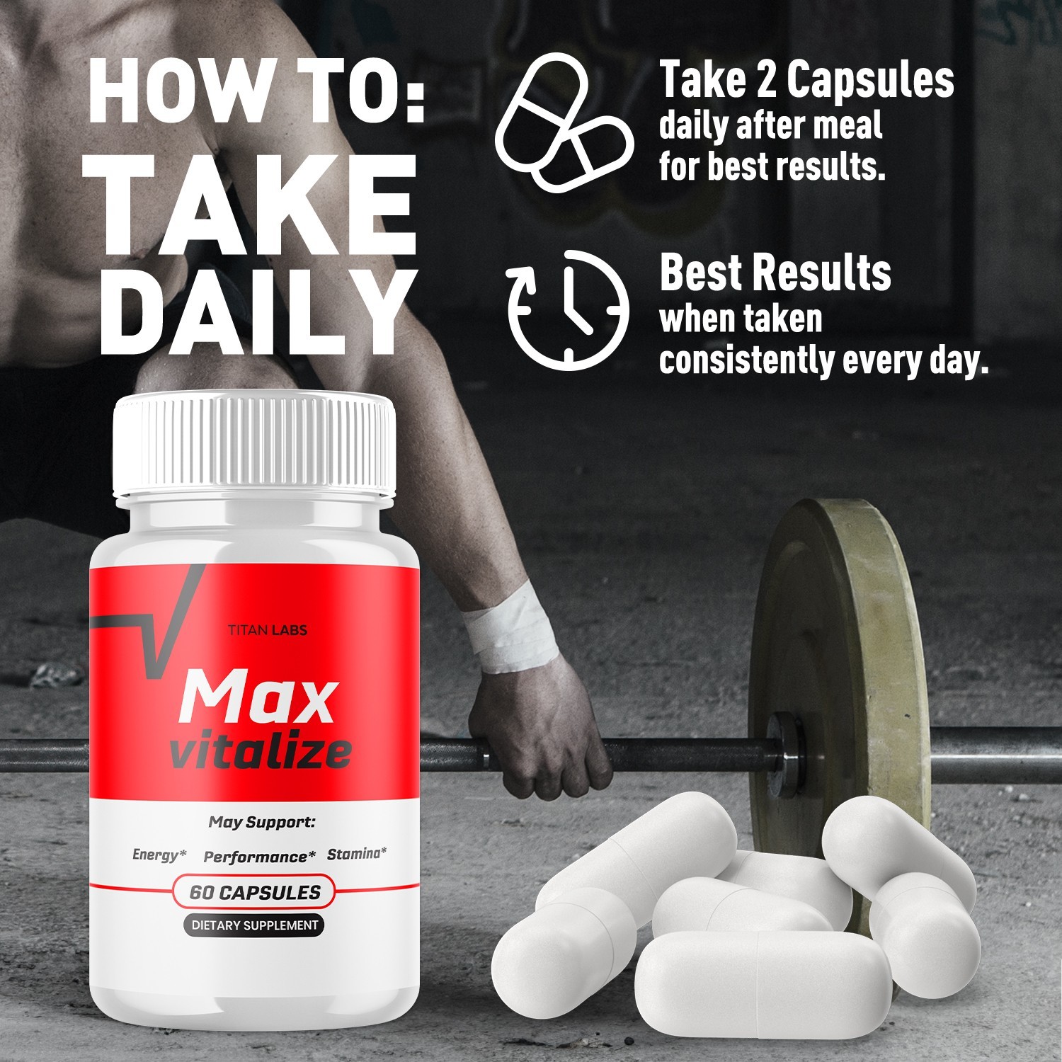 (5 Pack) Max Vitalize Advanced Male Support Supplement MaxVitalize 300 Capsules