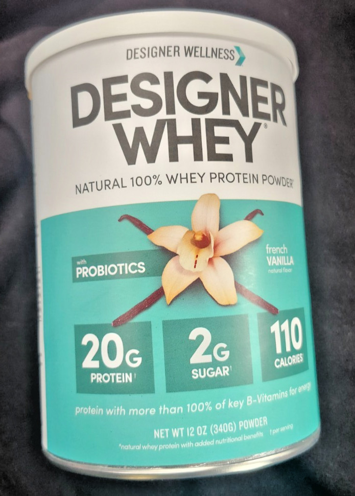 2 PACK DESIGNER WHEY NATURAL WHEY PROTEIN POWDER FRENCH VANILLA FLAVOR