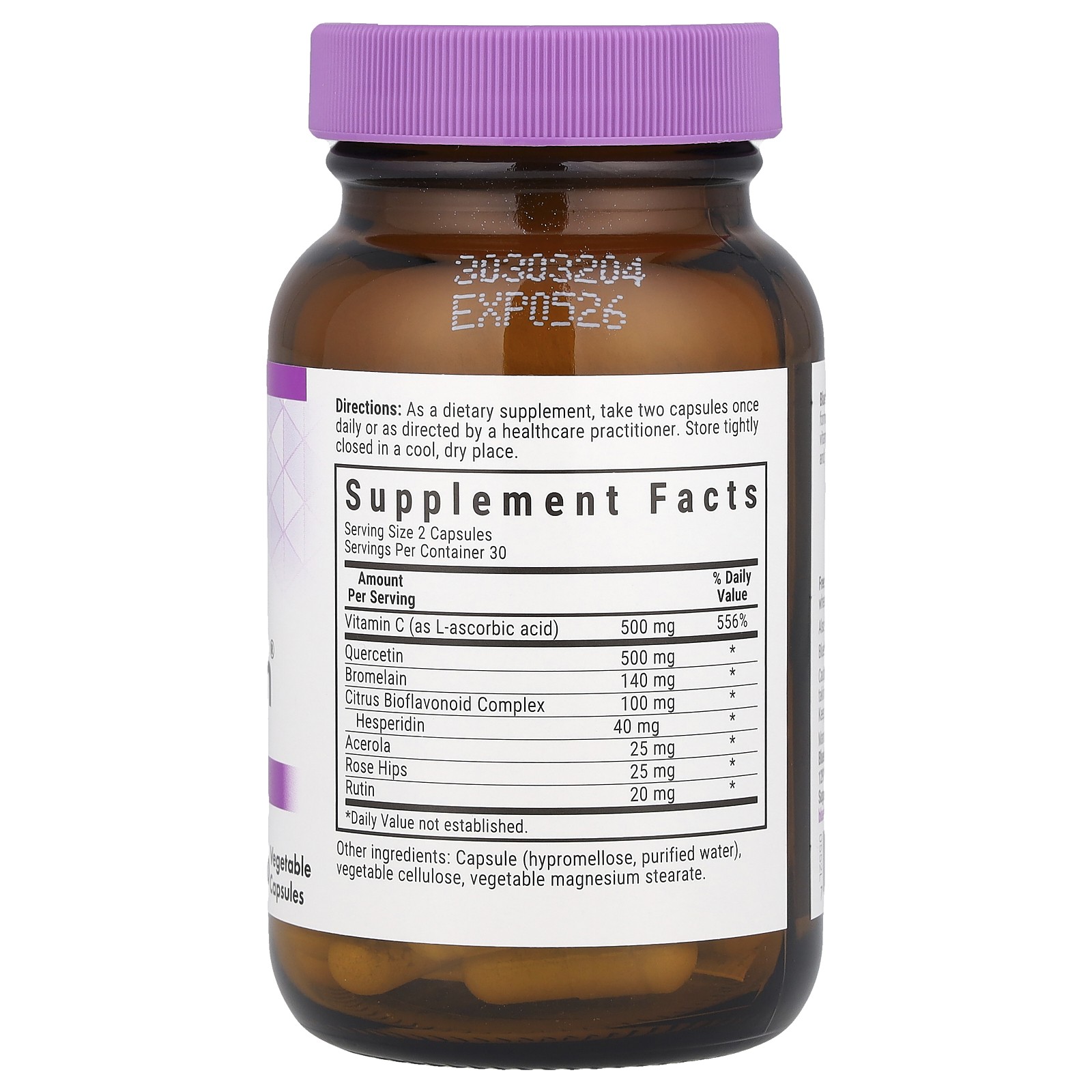 Bluebonnet Nutrition Super Quercetin 60 Veggie Caps Egg-Free, Fish Free,