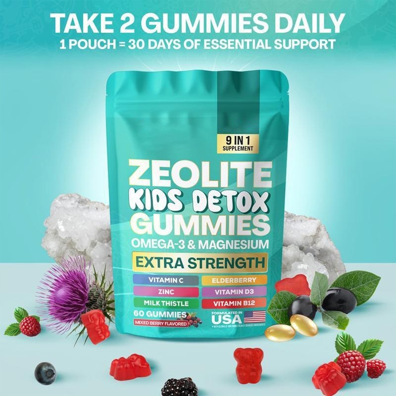 Kids Zeolite Detox All-in-One Mixed Flavored Berry 60 Gummies Gummies-