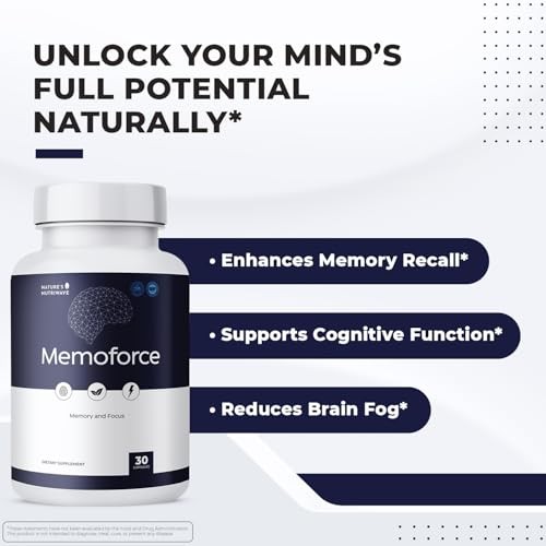 Nature’s NutriWave MemoForce Brain & Memory Support, 30 Capsules, Non-GMO