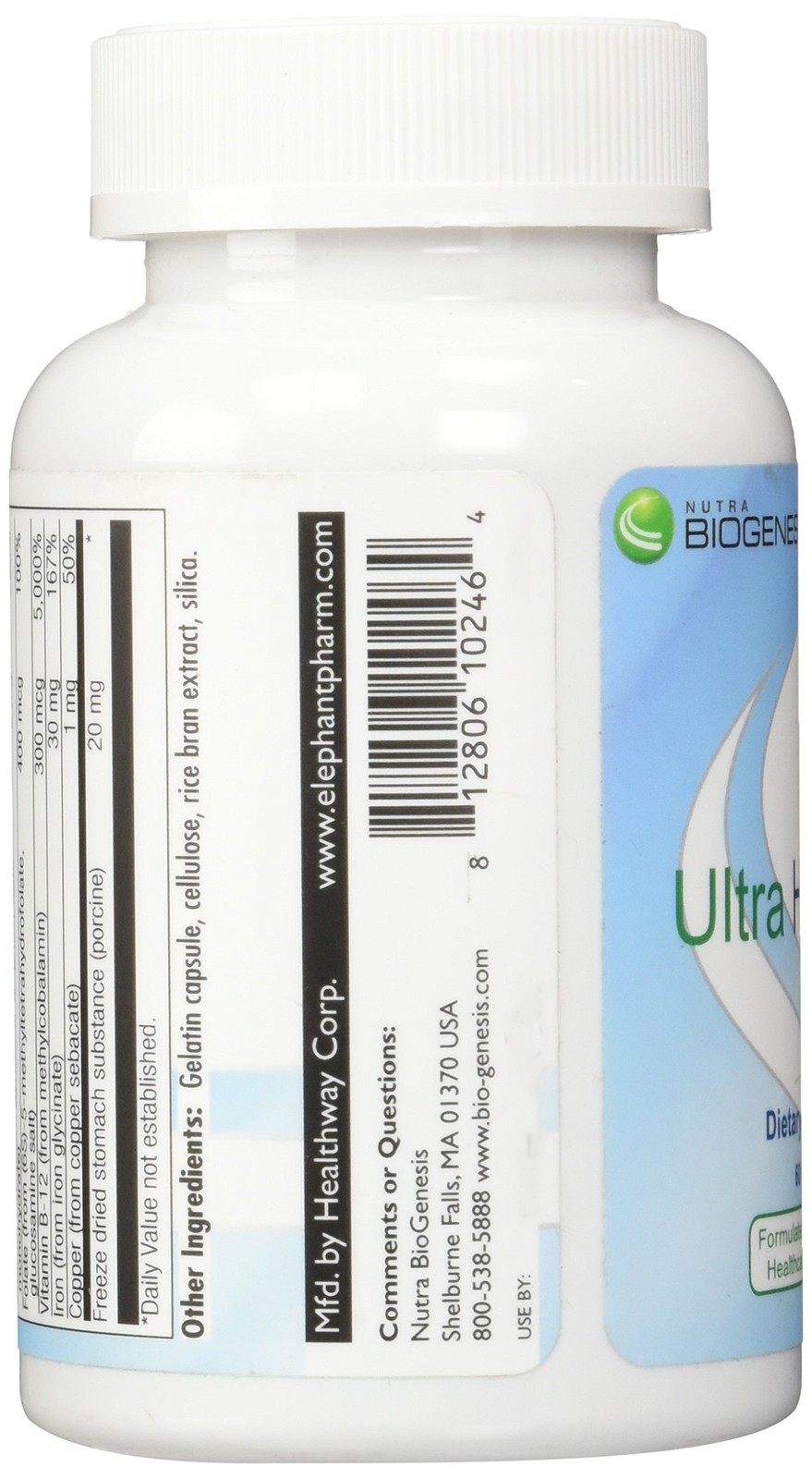 Nutra Biogenesis – Ultra Hematinic – Iron B Vitamins And Copper For Iron