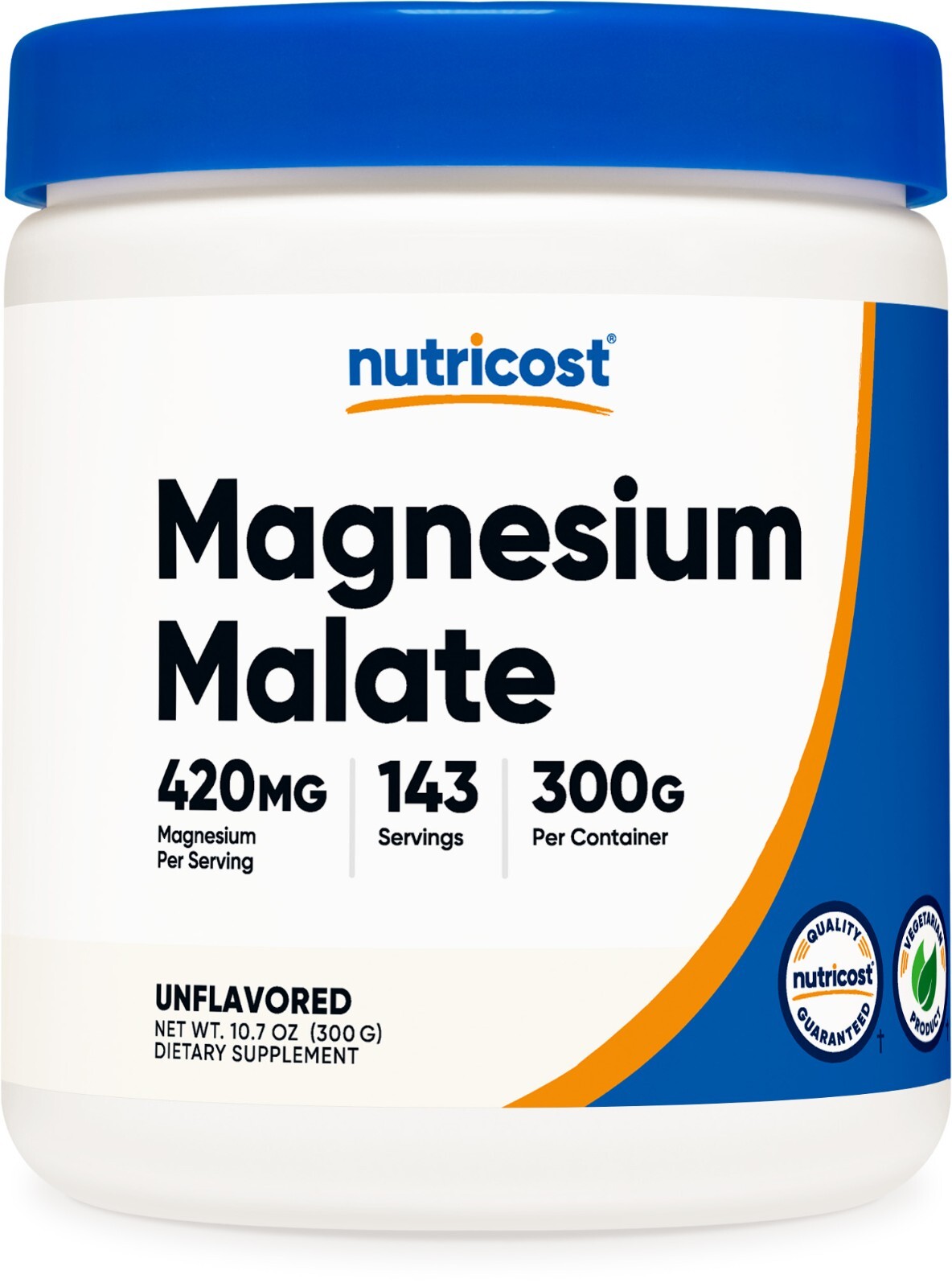 Nutricost Magnesium Malate Powder (300g) – 420mg of Magnesium Per Serving