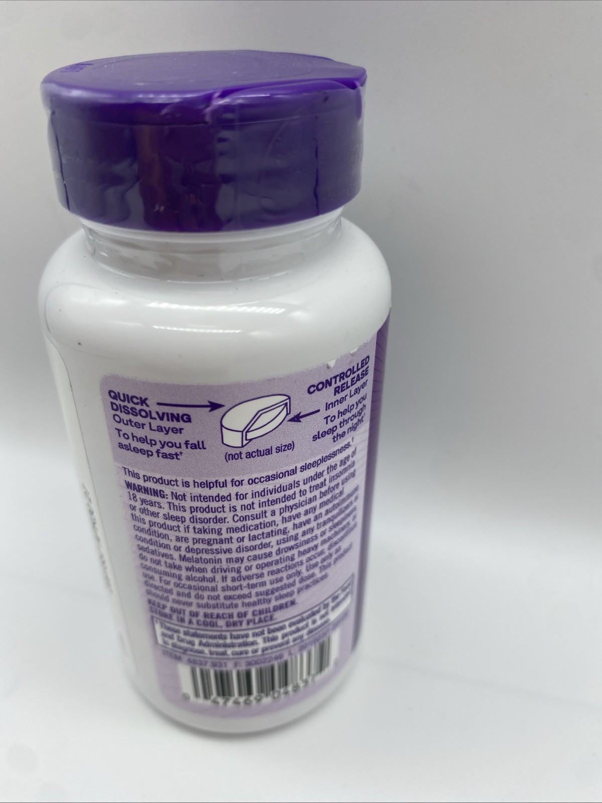 Natrol Melatonin Time Release 5 mg 100 Tablets Sleep Exp 04/2027