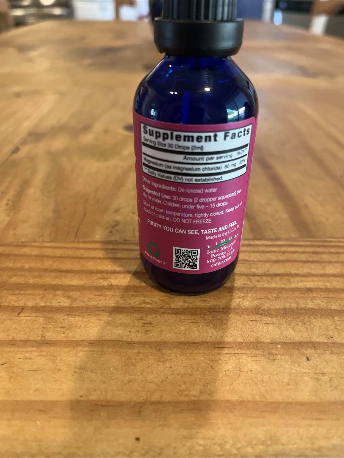 Magnesium Liquid Concentrate Eidon Ionic Minerals – – 2 oz.