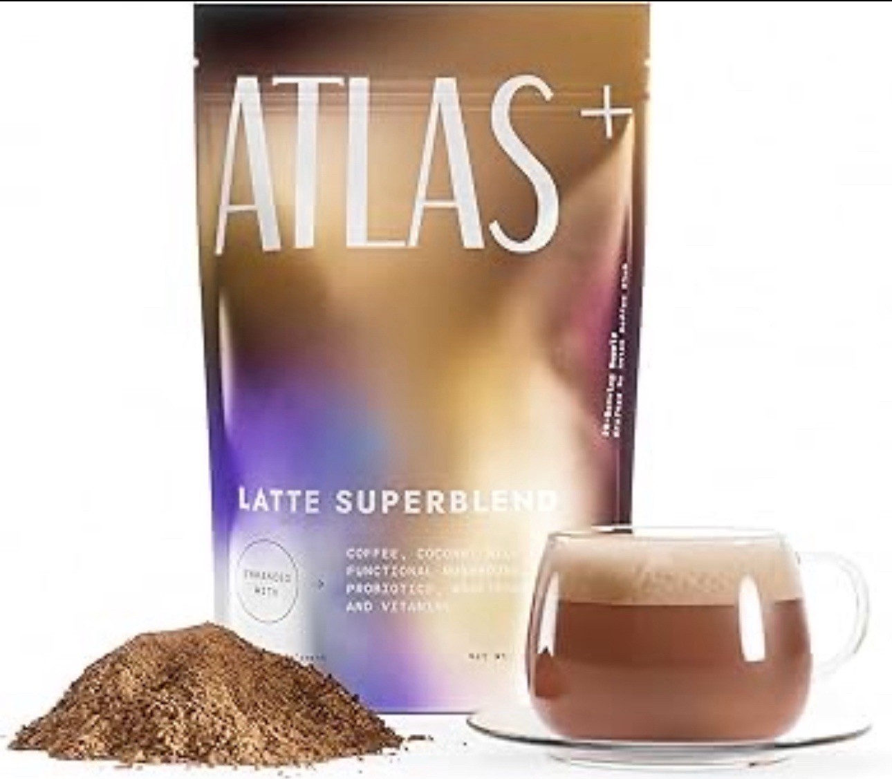 Atlas+ Latte Superblend– Instant Mushroom Coffee with Lion’s Mane Exp: May 2027