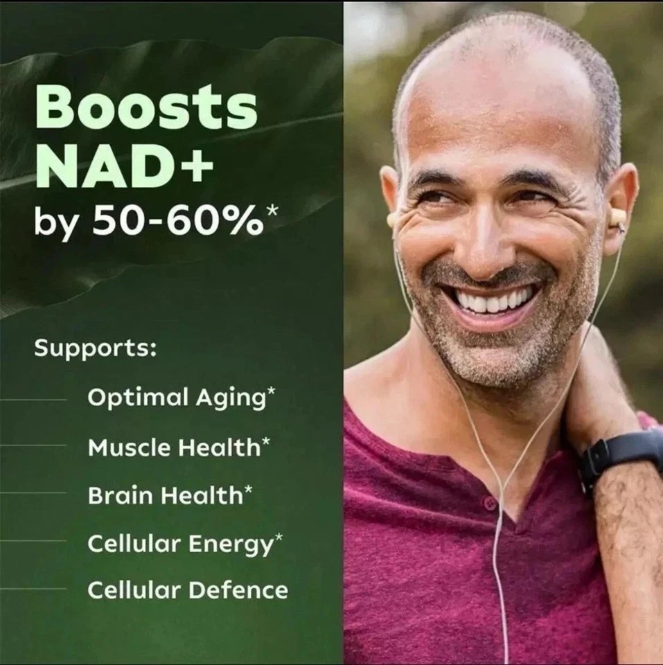 Reus Research NAD+ Nicotinamide Riboside Resveratrol Anti-Aging Supplement NEW