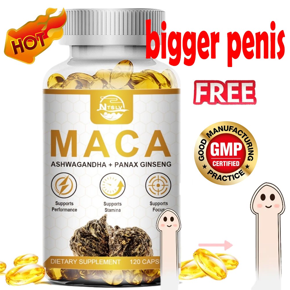 Organic Maca Root 120 Capsules 10000mg, Peruvian Maca Extract for Men & Women