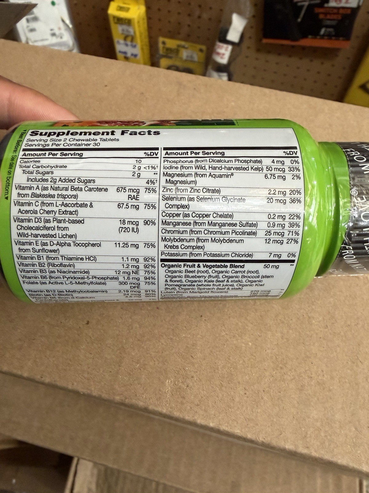NATURELO Chewable Vitamin for Kids Multivitamin with Whole Food Organic EXP 2/27