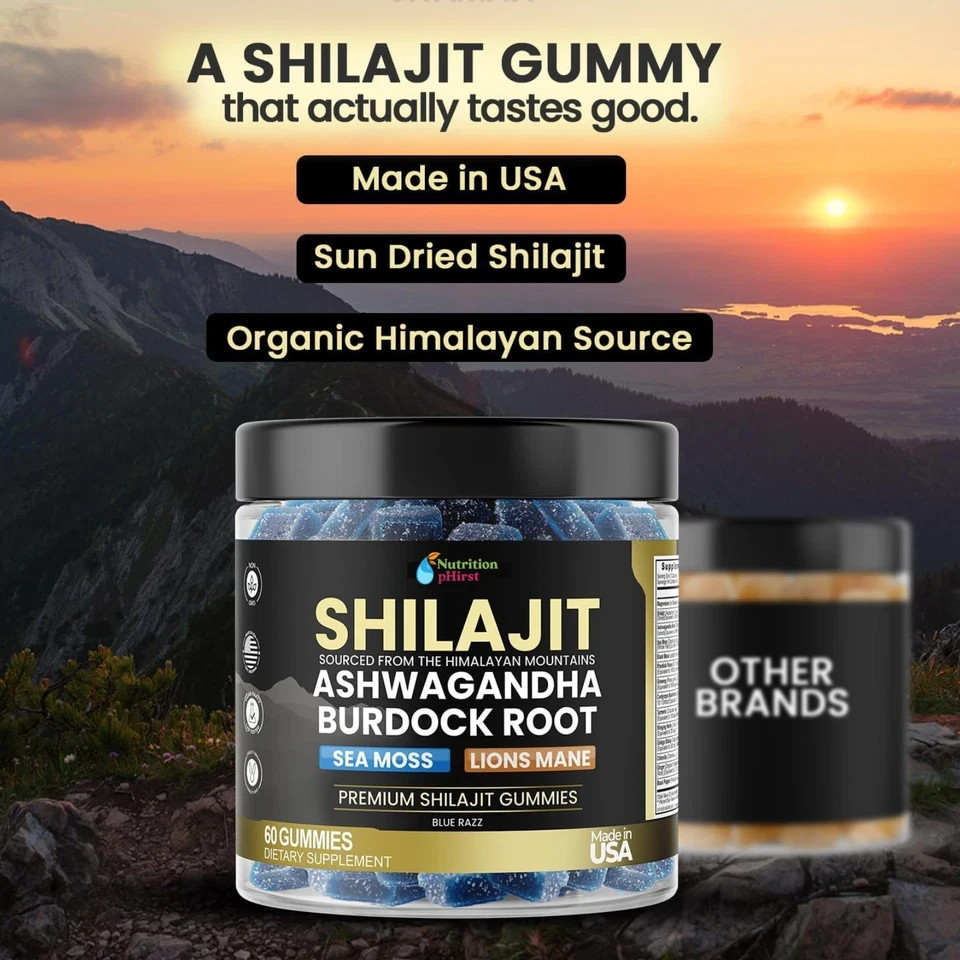 Himalayan Shilajit GOLD Gummies, Organic, Extremely 100% Natural, Fulvic Acid.