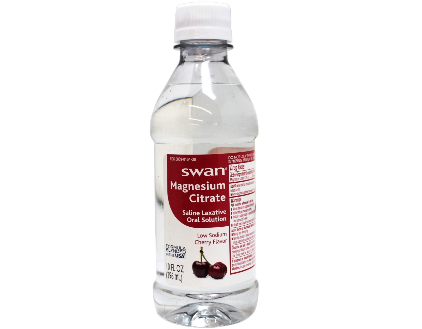Swan Magnesium Citrate Saline Laxative, Cherry Flavor 10 Fl Oz
