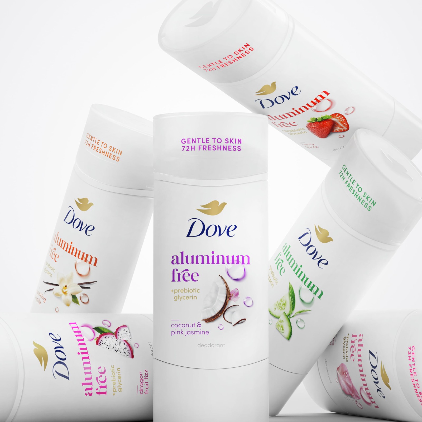 Dove Deodorant Stick Citrus Pop for 72 Hour 2.4 Ounce (Pack of 1), Orange