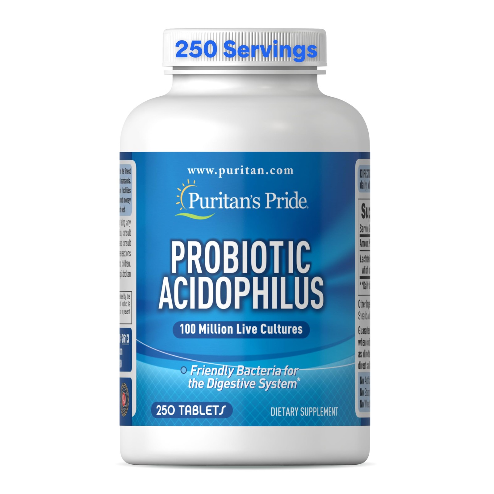 Puritan’s Pride Daily Probiotic Acidophilus, 100 Million Live Cultures, Dietary