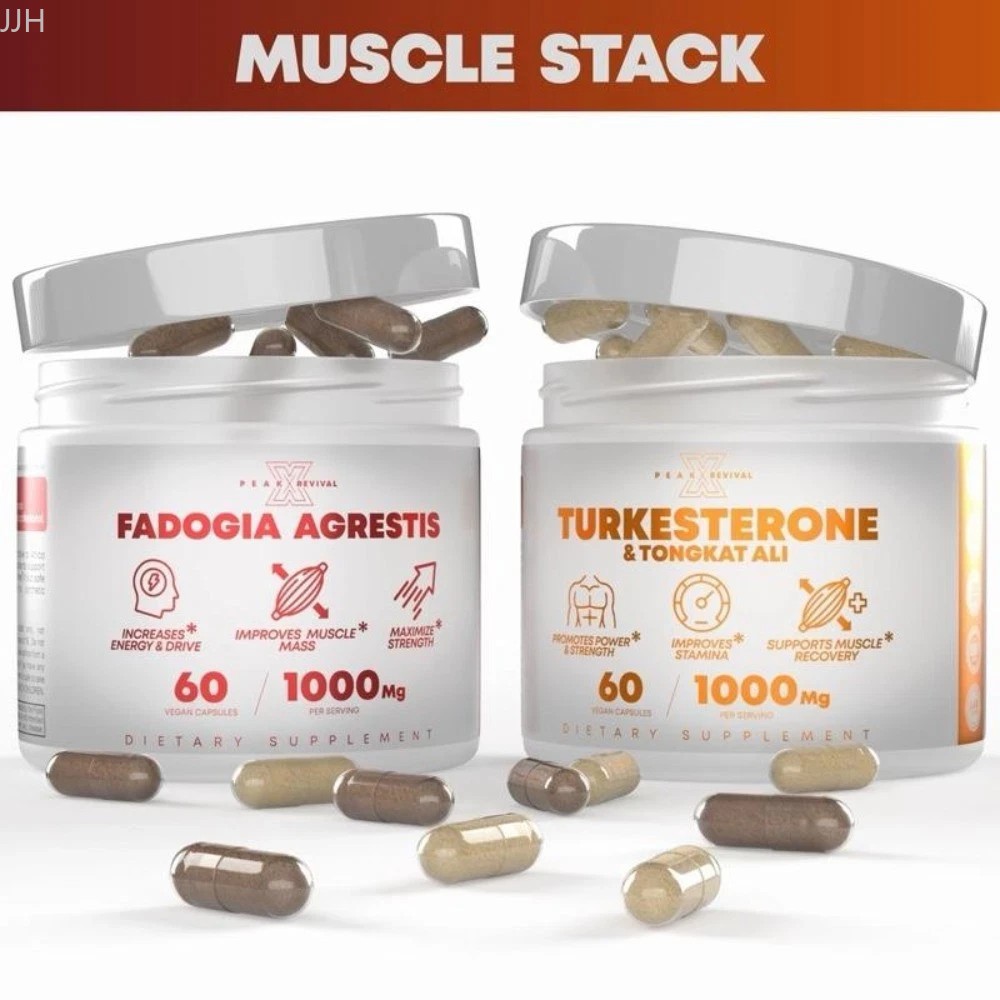 2 Pack Peak Revival X Alpha Muscle Stack Supplement Supports Fast Muscle Growth