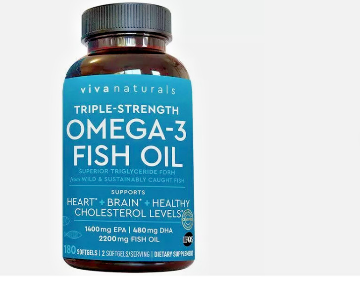 Omega-3 Fish Oil, Triple-Strength, 180 Softgels – Free Shipping – USA.