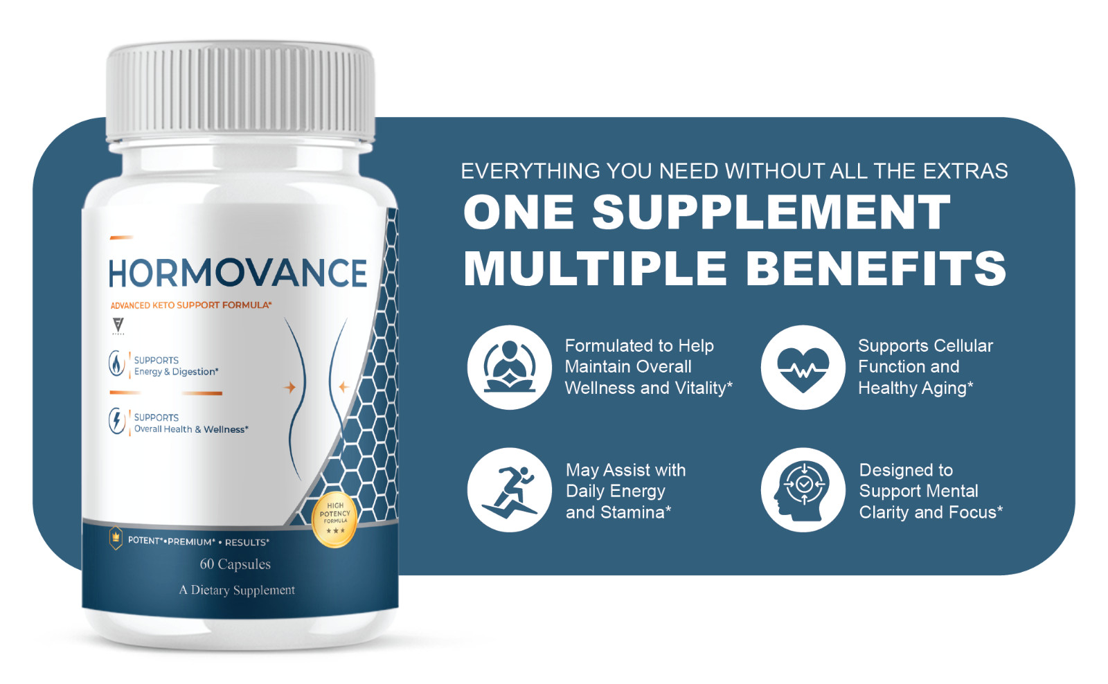 (3 Pack) HORMOVANCE Advanced Keto Support, HORMO VANCE Formula (180 Capsules)