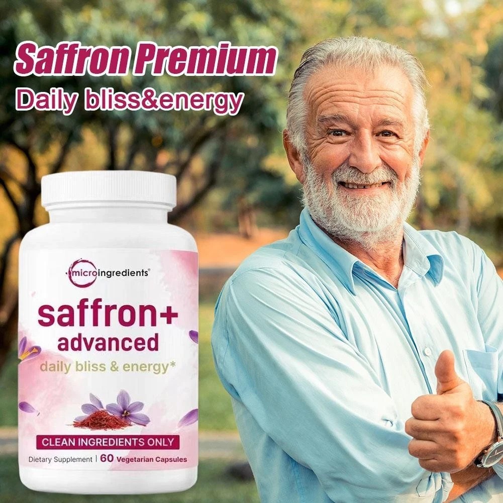 Micro Ingredients Saffron+ Advanced Supplements 60 Veggie Capsules 10-in-1 NEW