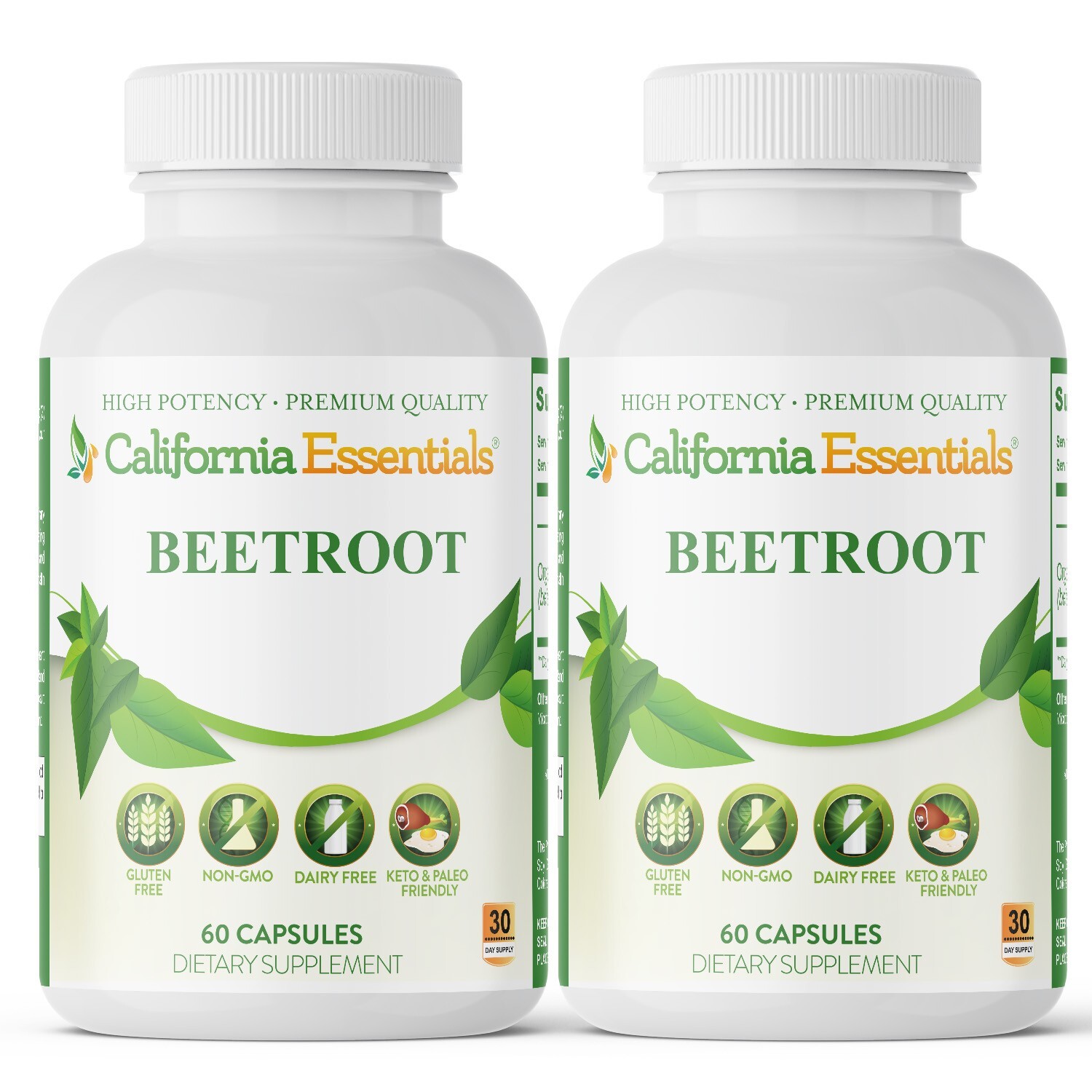 Beetroot 1300mg Capsules – Vegan, Non GMO, Gluten-Free – 120 Caps