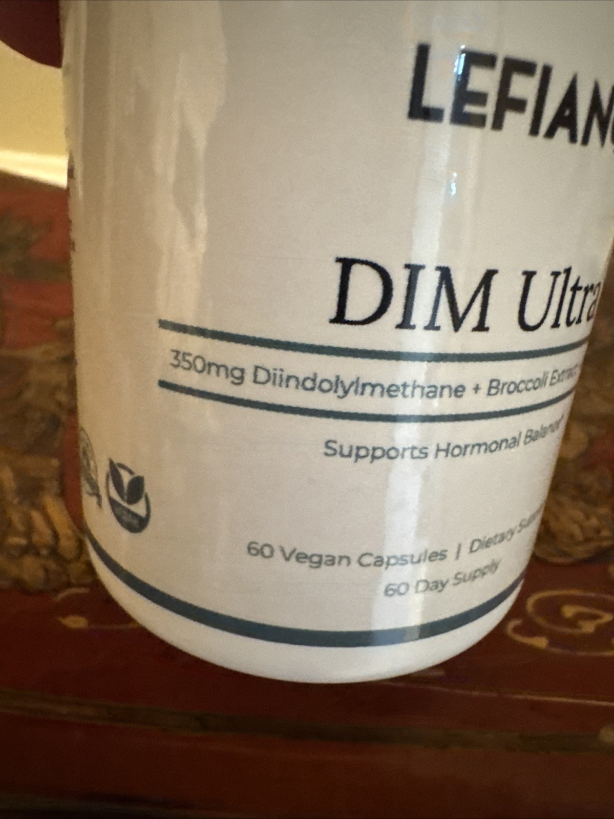 Lefiano DIM Ultra Hormone Support Estrogen Balance 60 Caps Exp 1/2028