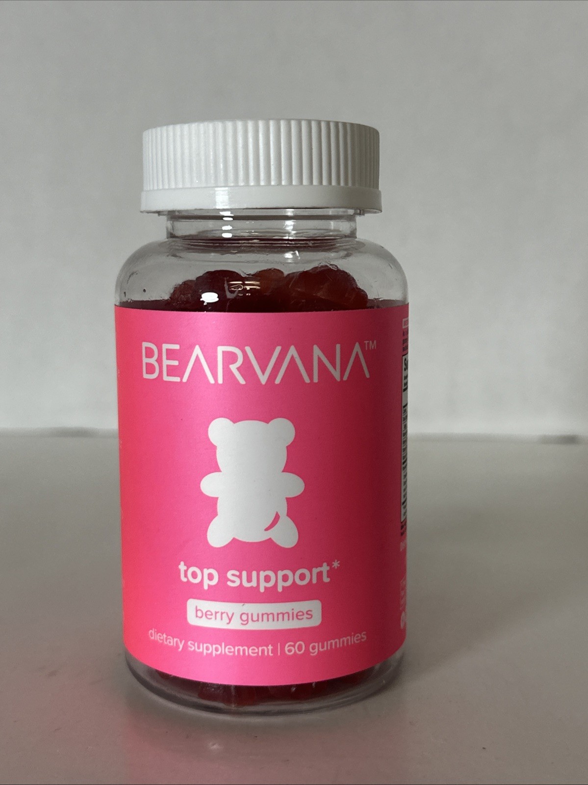 Bearvana Top Support Berry Gummies Pink 60ct Vegan Women’s Supplement Exp:07/27