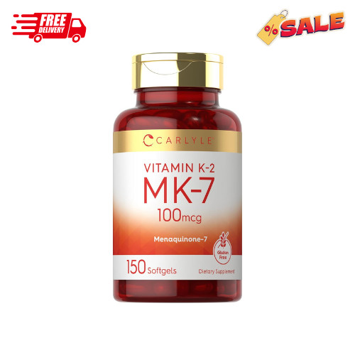 Vitamin K2 MK7 100 mcg | 150 Softgels | Non-GMO, Gluten Free Supplement