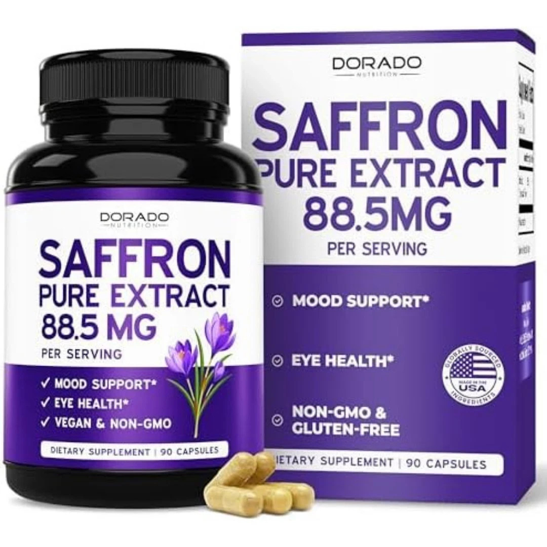 Saffron Supplements for Mood, Energy & Vision Support (3 Month Supply) Pure Saff