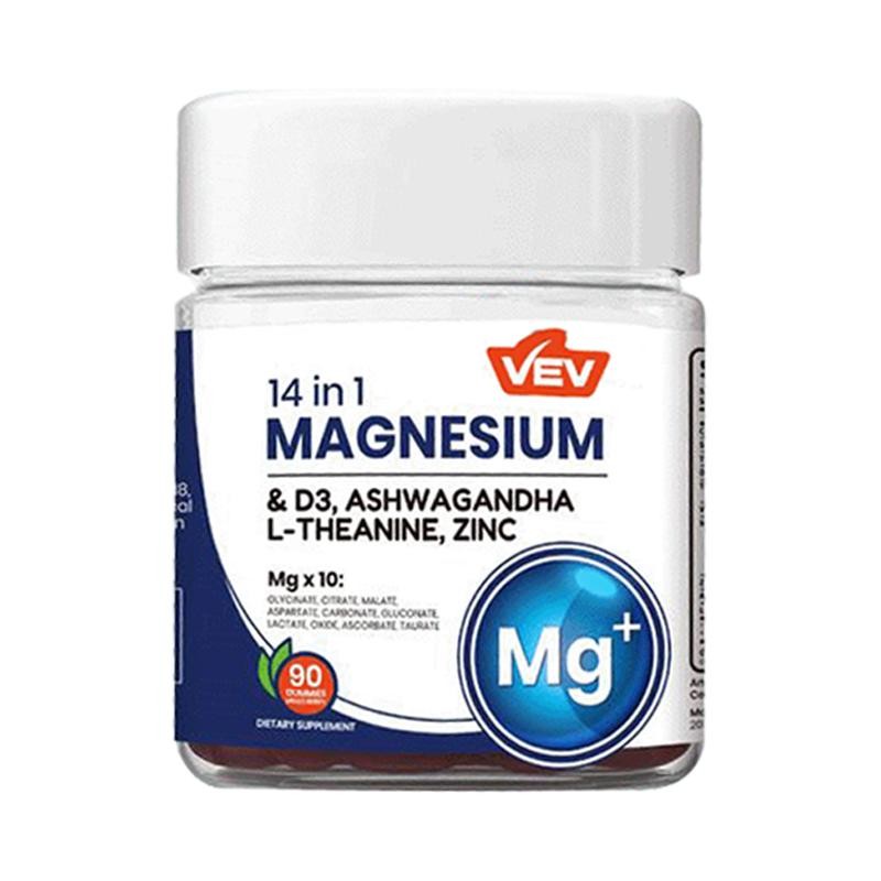 VEV 14-in-1 Magnesium Gummies Ashwagandha L-Theanine Vitamin D3 & Zinc latest